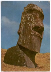 Moais de l'Ile de Pâques.