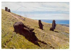 Moais de l'Ile de Pâques.