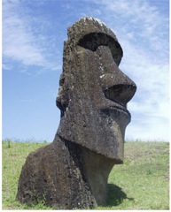 Moais de l'Ile de Pâques.