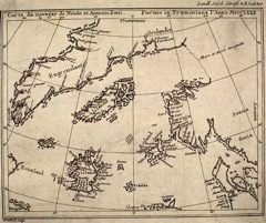 carte-The Zeno Map. A reproduction of the Zeno map (original by Nicolo Zeno 1558)